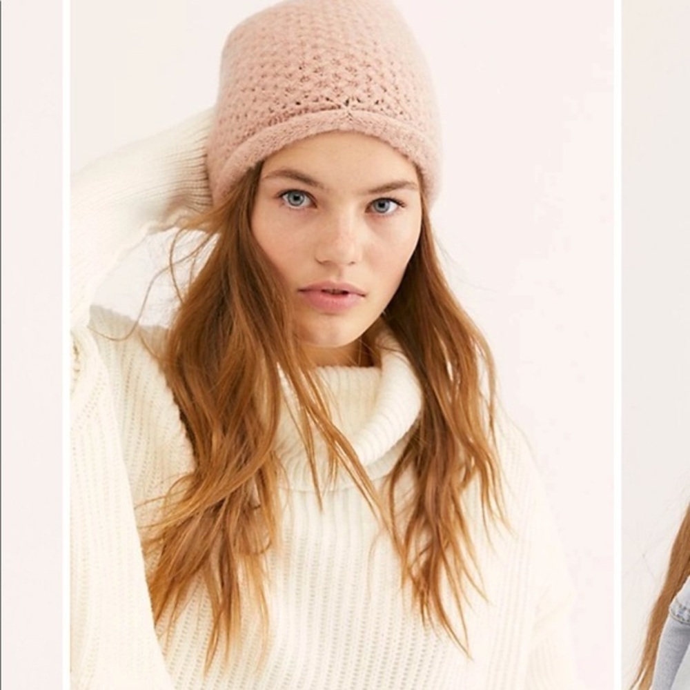 Free People Dreamland Knit Beanie Stretch Fit.